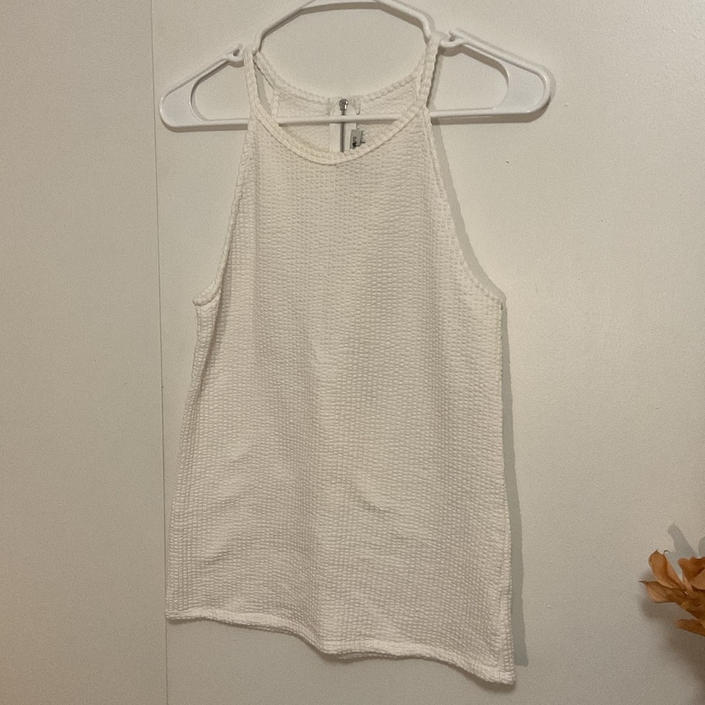 Greylin Cream Textured Tank Top